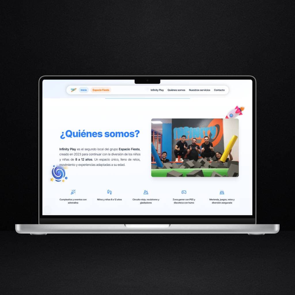 Espacio Fiesta Website – gallery and contact